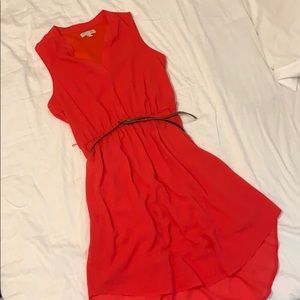 Soft red cocktail dress
